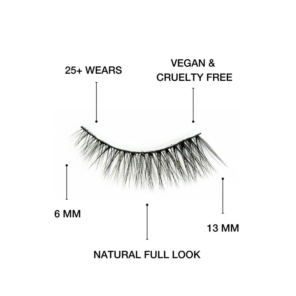 Vegan cruelty free false lashes. soft cotton flexible lash band. natural  glam lashes.